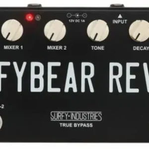 Beperkte Voorraad Surfy industries SurfyBear Compact Reverb - Black