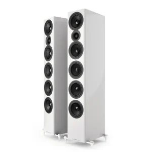 Acoustic Energy AE-520 Vloerstaande Luidspreker, Prijs per Stuk, Hoogglans Wit Finale Uitverkoop