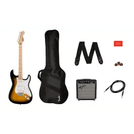 Squier Sonic Stratocaster 2-Color Sunburst Starterpack Beperkt Aanbod