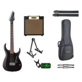 Cort Startersset Elektrische Gitaar (Black) HARDROCK Voordeelprijs