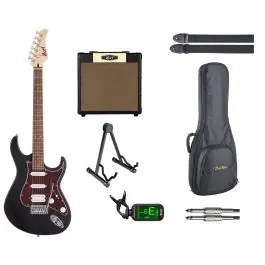Cort Startersset Elektrische Gitaar (Black) ALL-ROUND Gratis Retour