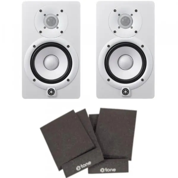 Yamaha HS5 White (la paire) + Mousses Isolantes Moniteurs (Paire) Goedkoop