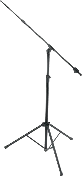 Gecertificeerd Quiklok Telescopic boom studio microphone stand, tripod base - black