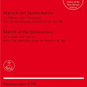 Voordeelprijs Mozart: March of the Janissaries for 9 winds and 2 drums KV deest