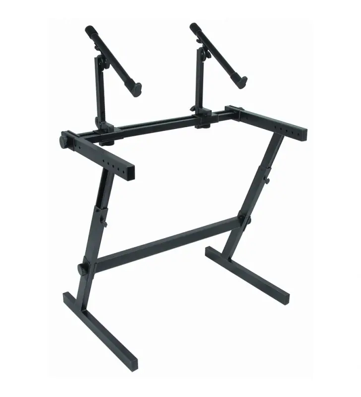 Bestseller Quiklok Z-726 Dubbel Keyboard Statief, In Hoogte Verstelbaar