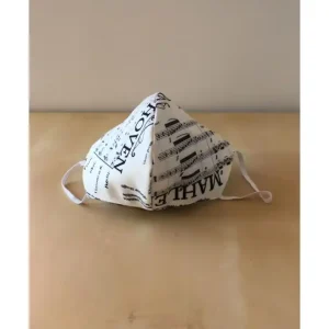 Shop Nu Music Gift mondkapje sheet music design wit