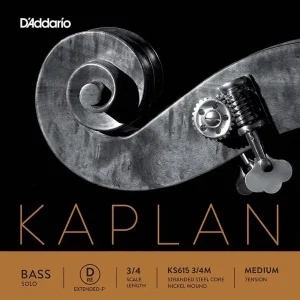 D'Addario K615-34M contrabassnaar C-5 verlengde 3/4 Betrouwbaar