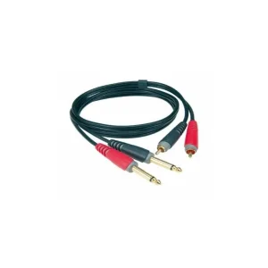 Veilige Betaling Klotz AT-CJ0600 2 x RCA Male naar 2 X Jack Male, 6.0 Meter