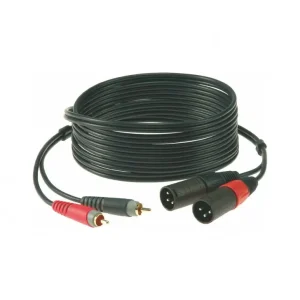 Bestel Nu Klotz AT-CM0100 Twin Cable 2 x RCA, 2 X XLR Male, 1.0 Meter