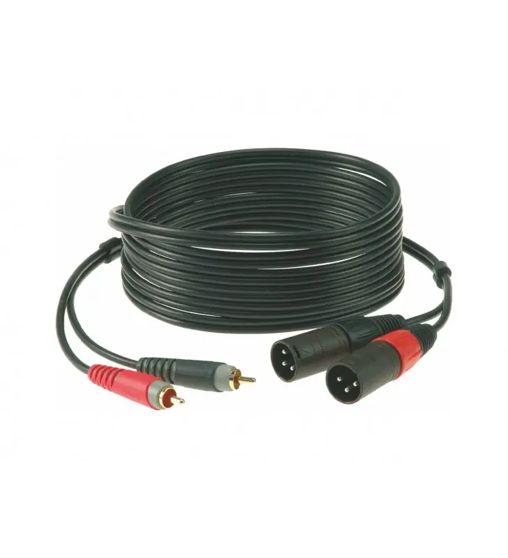 Bestel Nu Klotz AT-CM0100 Twin Cable 2 x RCA, 2 X XLR Male, 1.0 Meter