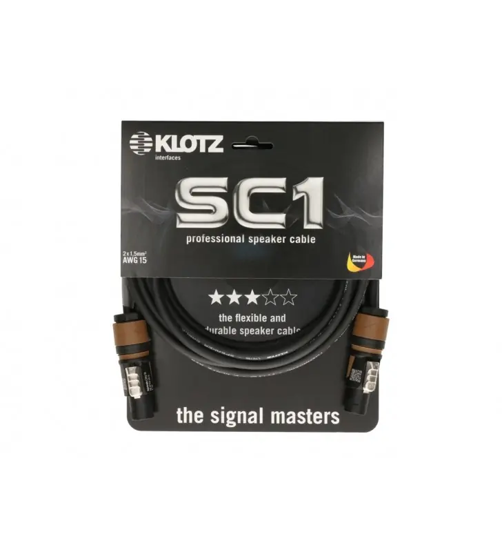 Nu Kopen Klotz SC1-L2FF0200 Basic Standard 2 x 1.5 mm² zwart 2m S-S