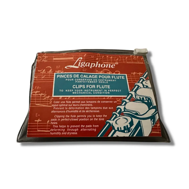 Bestel Nu Clips Ligaphone voor dwarsfluit (set met 9 clips)