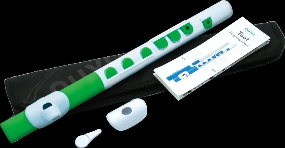 Fluit Nuvo 430WGR wit / groen TooT 2.0 met klepjes Must-Have