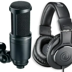 Audio technica AT2020 + ATH-M20X Gratis Verzending