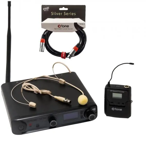 X-tone XHF100H Systeme HF Serre Tete Frequence Fixe + X-TONE Xlr Xlr 3M Lage Kosten