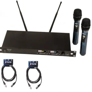 X-tone Pack 2 micros sans fils + 2 xlr xlr 3 m Hoge Kwaliteit