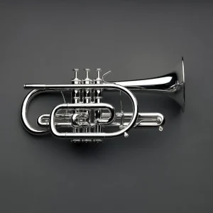Koop Online Bb Cornet Van Laar kort model silver plated