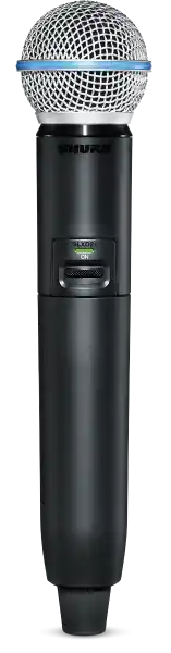 Shure Handheld transmitter - GLXD2+ BETA58A handheld transmitter microphone Laatste Versie