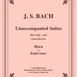 Unaccompanied Suites Horn booklet Op = Op