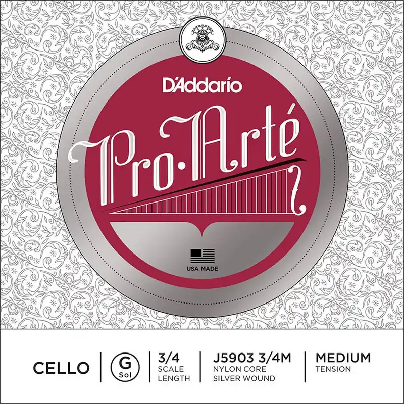 D'Addario J5903-34M cellosnaar G-3 3/4 Superprijs