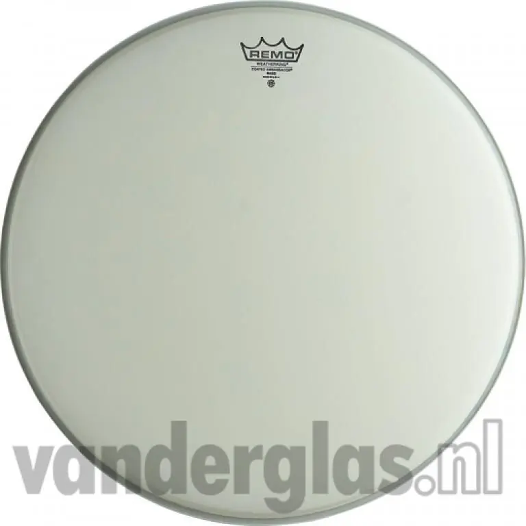 Goedkoop Bassdrumvel 18" Remo Ambassador wit coated