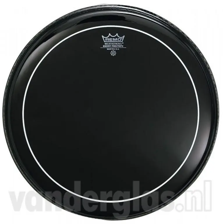 Bassdrumvel 22" Remo Ebony pinstripe Koop Vandaag