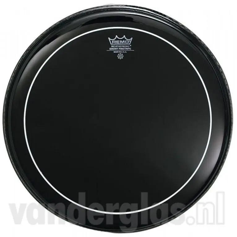 Bestel Nu Bassdrumvel 24" Remo Ebony pinstripe