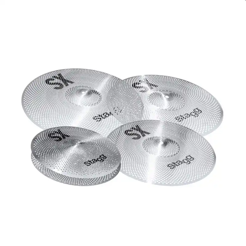 Beperkte Voorraad Bekkenset Silent Practice Stagg SXM Serie 14, 16, 20 inch incl. bekkentas