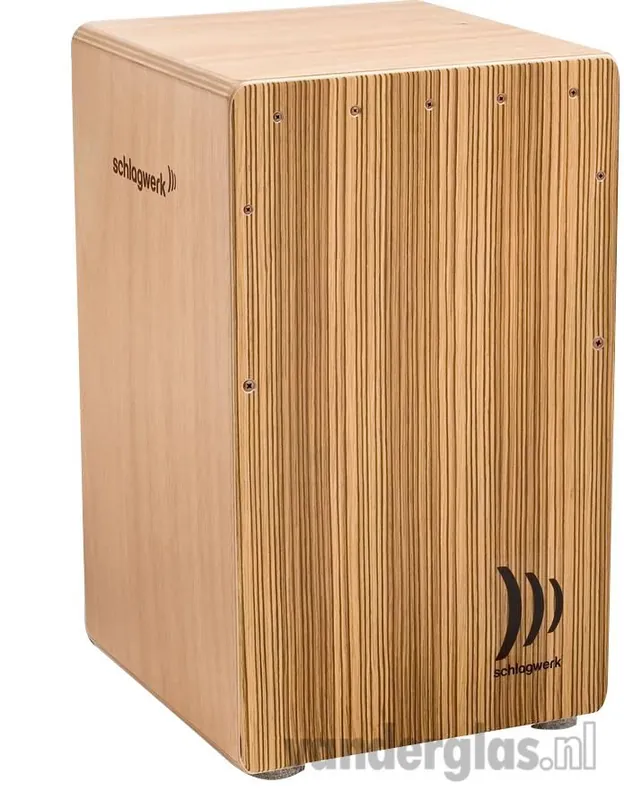 Hete Deal Cajon Schlagwerk Percussion CP4011 Le Peru Zebrano veneer - Aanbieding op=op