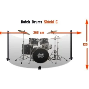 Drumscherm Crystal Sound 205x125 cm Incl. softhoes Gecertificeerd