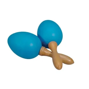 Egg maracas op steel Boston 50 gram blauw Actieprijs
