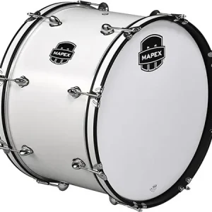 Finale Uitverkoop Marching Bass Drum Mapex model Contender 20"x10" wit / chroom