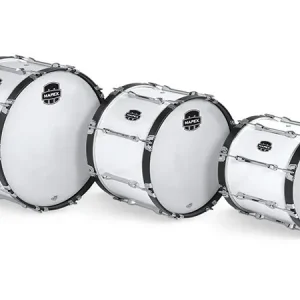 Koopje Marching Bassdrum Mapex 24x14" Qualifier serie wit chroom
