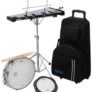 Percussion kit Majestic 1432DP snare, oefenpad Direct Verzonden