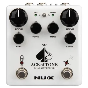 Dubbel Effect pedal NUX Verdugo overdrive ace of tone Exclusieve Aanbieding