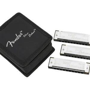 Tijdelijk Beschikbaar Fender 0990701021 Blues Deluxe mondorgel-bundel van 3 (C