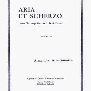 Aroutiounian: Aria et Scherzo pour trompette en Bb et piano Flitsaanbieding
