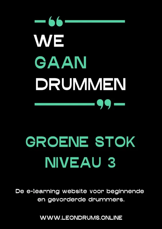 We gaan Drummen - Groene Stok Nu Kopen