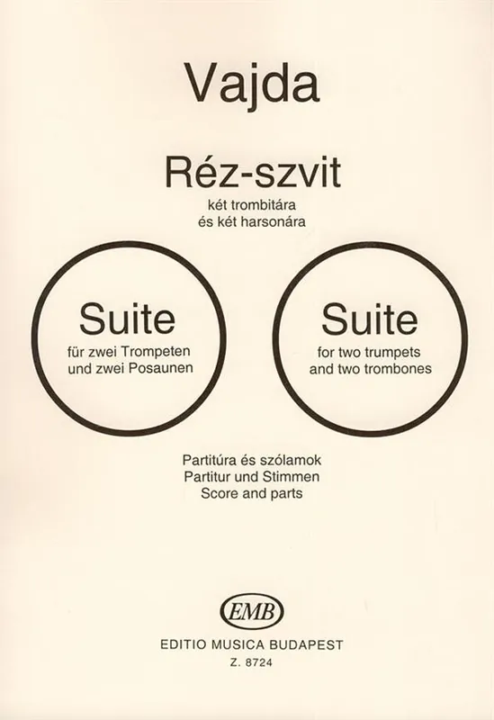 Vajda Janos: Suitefür ZweiTrompeten Und Zwei Posaunen Flitsaanbieding