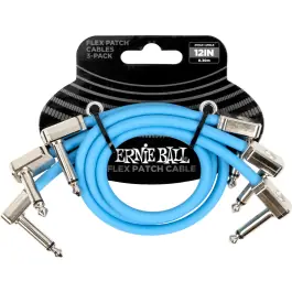 Beste Prijs Ernie Ball EEB 6461 Flex patch cable 30 cm, Blauw 3-pack