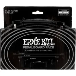 Superprijs Ernie Ball EEB 6462 Flex patch cables Pedalboard pack, Zwart