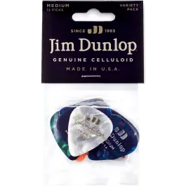 Dunlop PVP106 Celluloid Medium Variety Plectrum 12-Pack Alleen Vandaag
