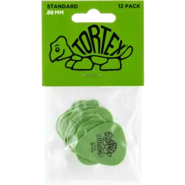 Rechtstreeks Van De Fabrikant Dunlop Tortex Standard .88 Plectrum 12-Pack groen
