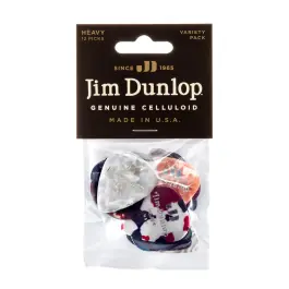 Dunlop PVP107 Celluloid Heavy Variety Plectrum 12-Pack Nu Kopen