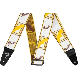 Uitverkoop Fender WeighLess Monogram, wit/bruin/geel 2"