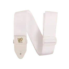 Ernie Ball Polypro Strap 5350 White & White Premium