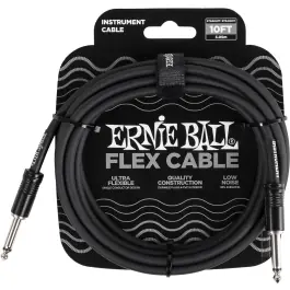 Ernie Ball 6434 Flex Cable 3 meter instrumentkabel zwart Direct Beschikbaar