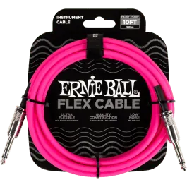 Ernie Ball 6413 Flex Cable 3 meter instrumentkabel roze Beperkte Voorraad