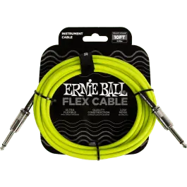 Ernie Ball 6414 Flex Cable 3 meter instrumentkabel groen Speciale Aanbieding