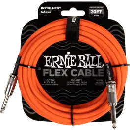Gecertificeerd Ernie Ball 6421 Flex Cable 6 meter instrumentkabel oranje